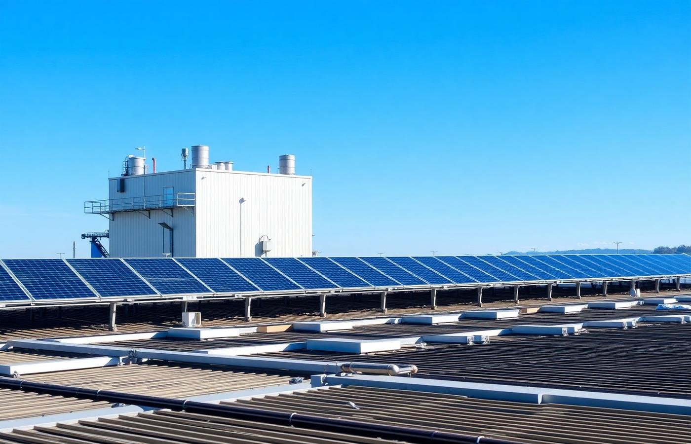 Rooftop industrial solar array